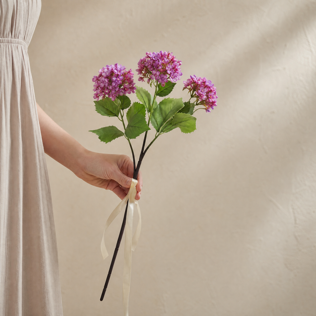 Artificial Hydrangea Stem – Silk -Head Spray for Wedding Table and Home Decor