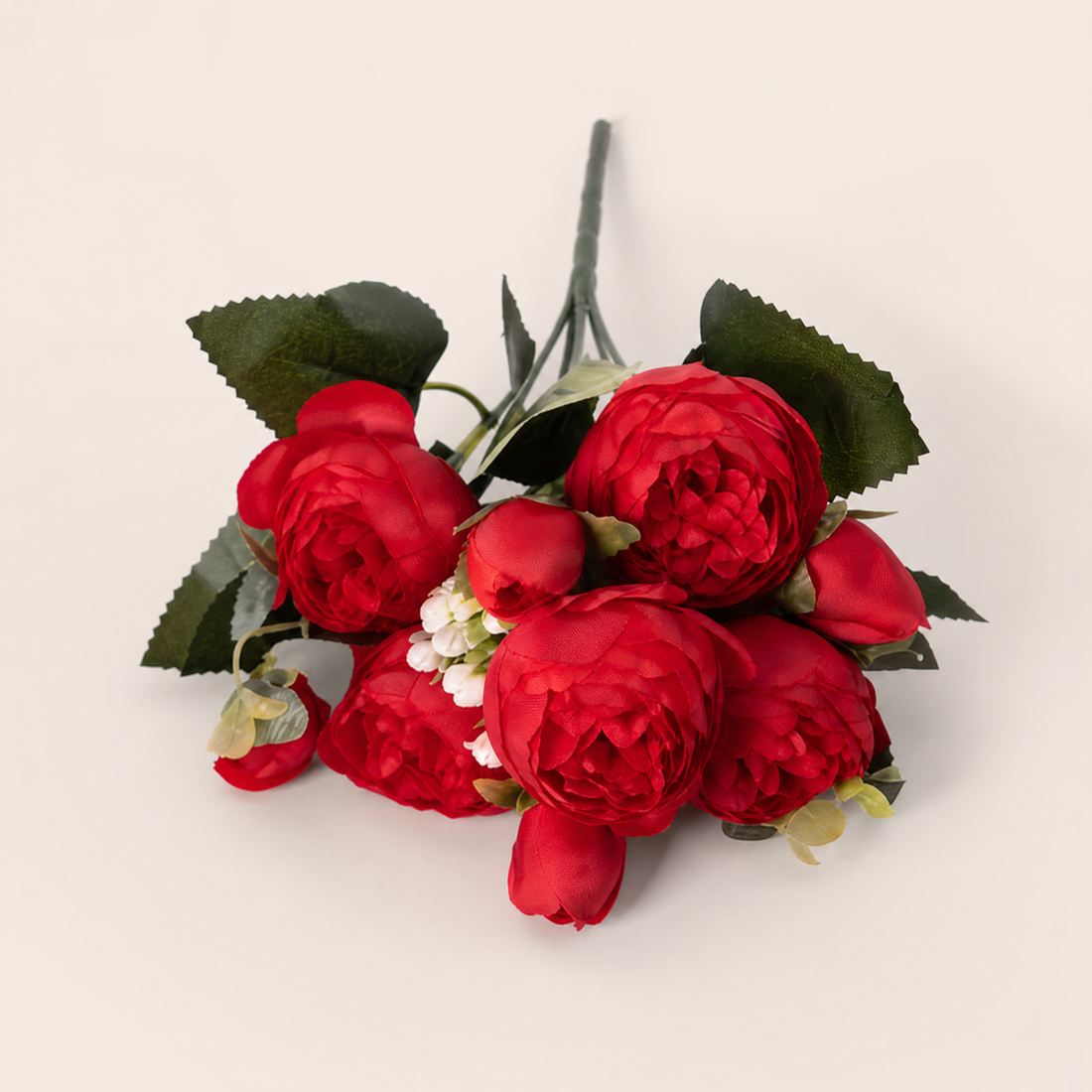Silk Peony Bouquet – Faux Floral Arrangement for Home Vase Wedding Decor