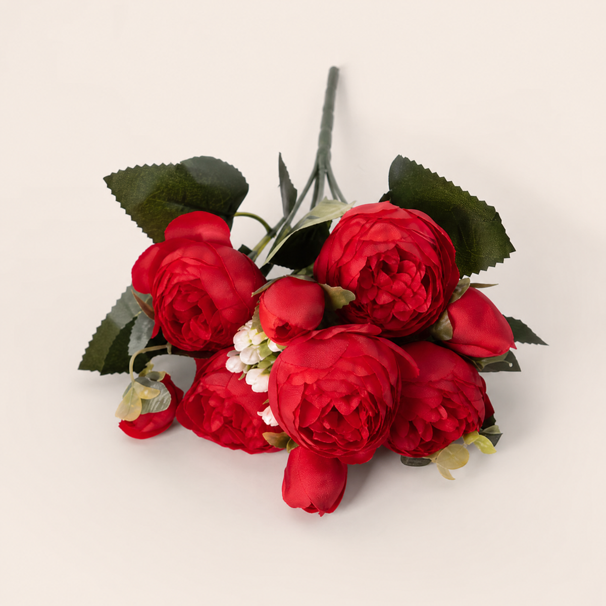 Silk Peony Bouquet – Faux Floral Arrangement for Home Vase Wedding Decor