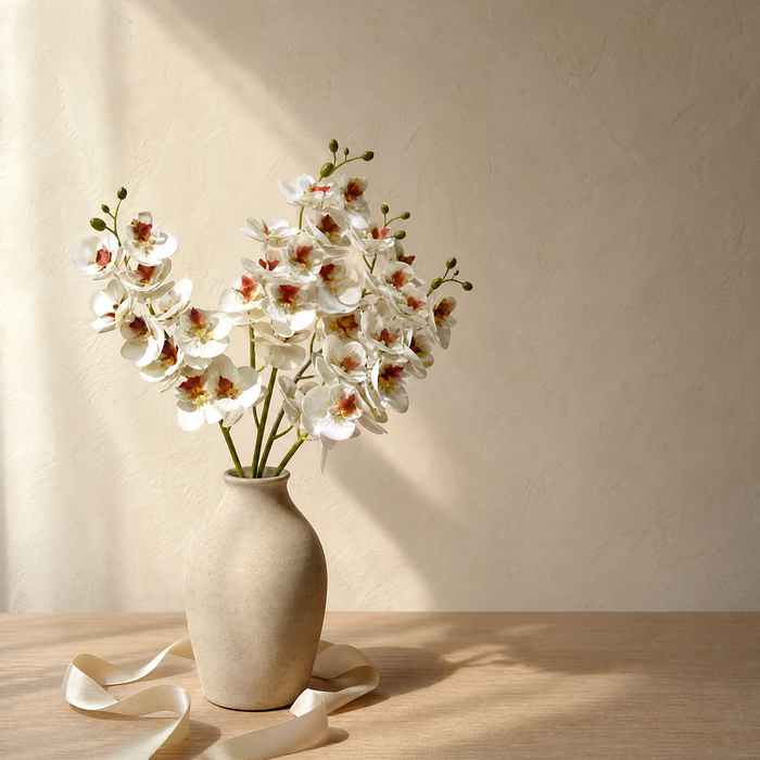 Phalaenopsis Orchid Stem – 21 Heads Faux Floral Arrangement Home Decor