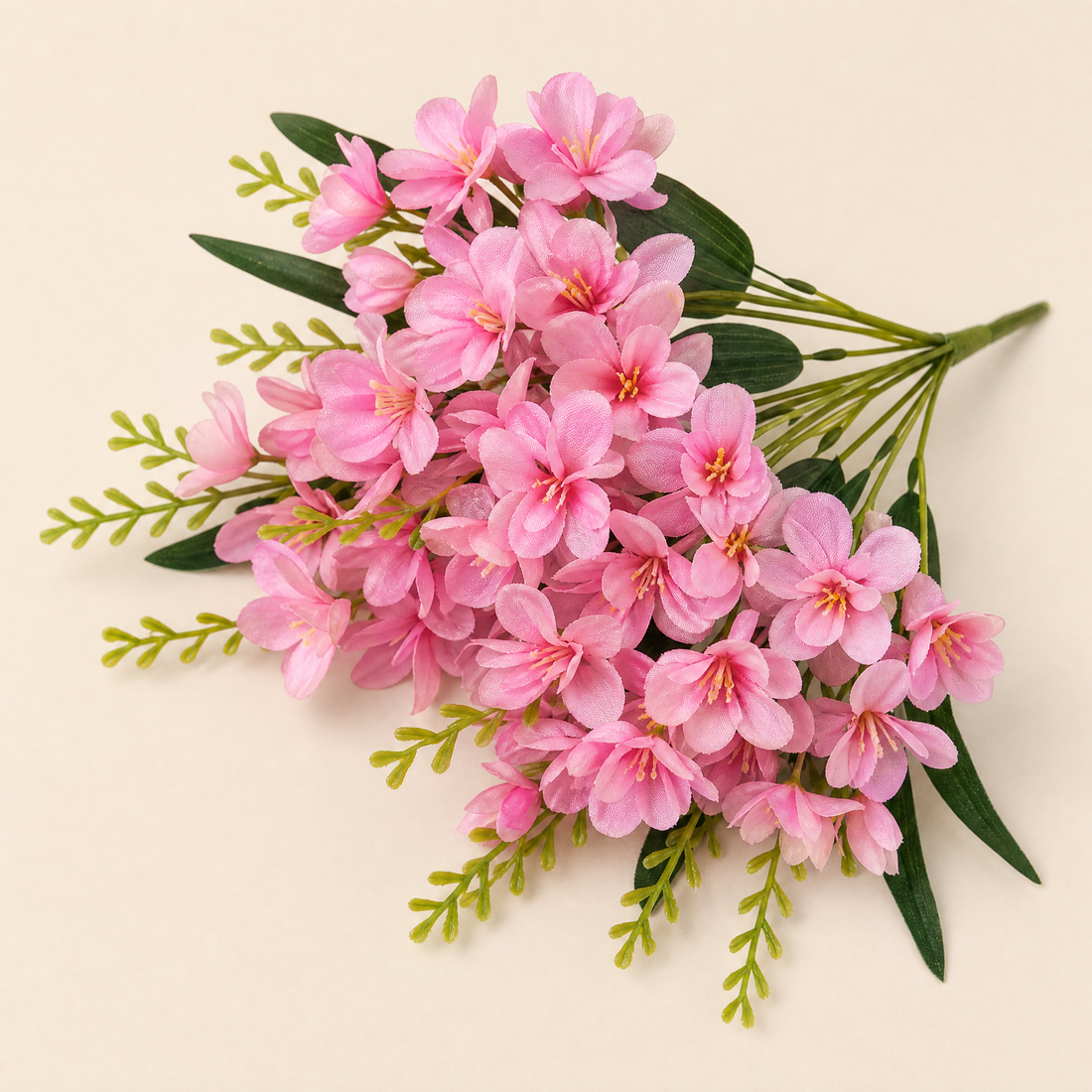 Silk Freesia Flower Stems – Faux Floral Bouquet for Wedding Table and Home Decor Display