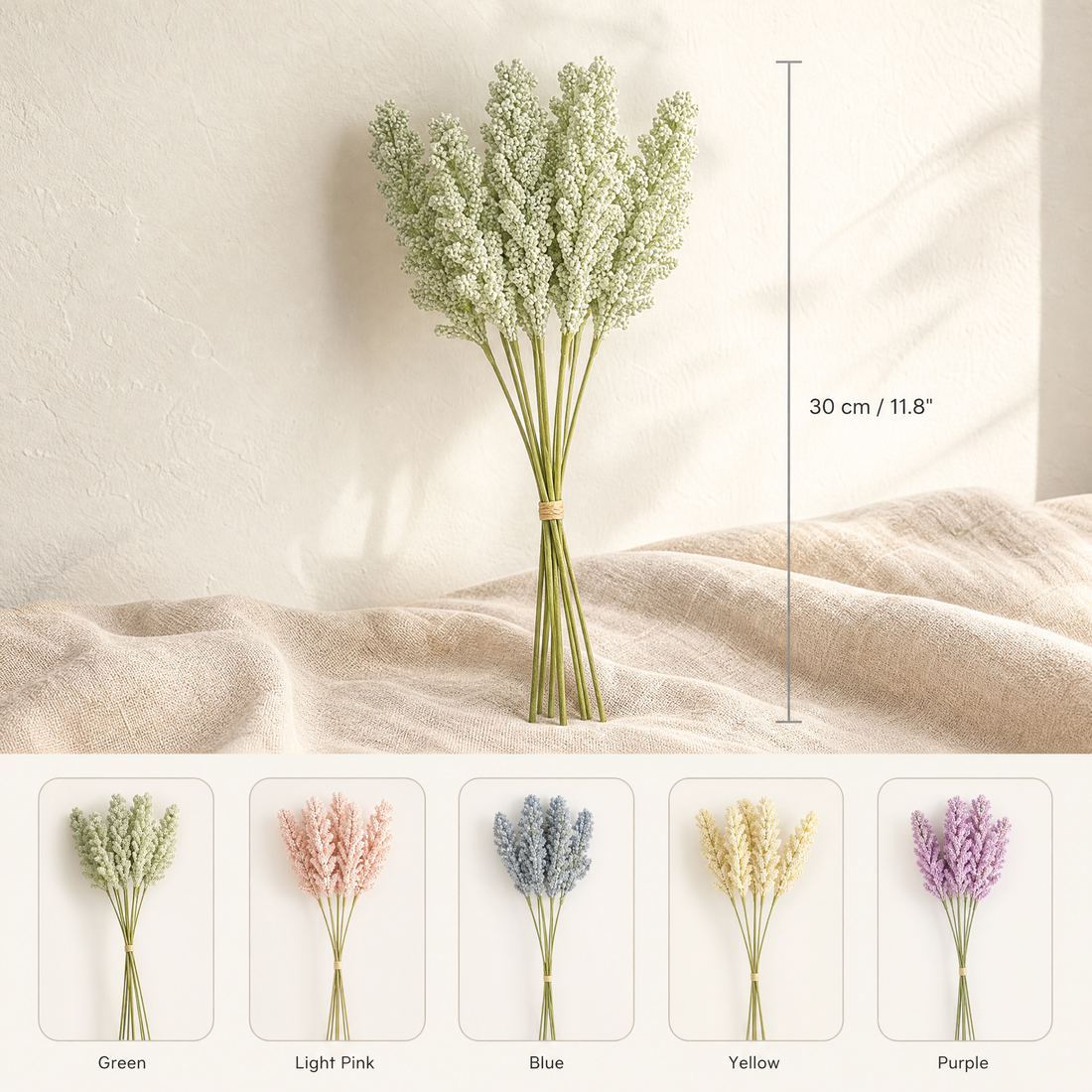 Artificial Lavender Stems 60-120pcs – Faux Floral Bunch for Home and Wedding Decor
