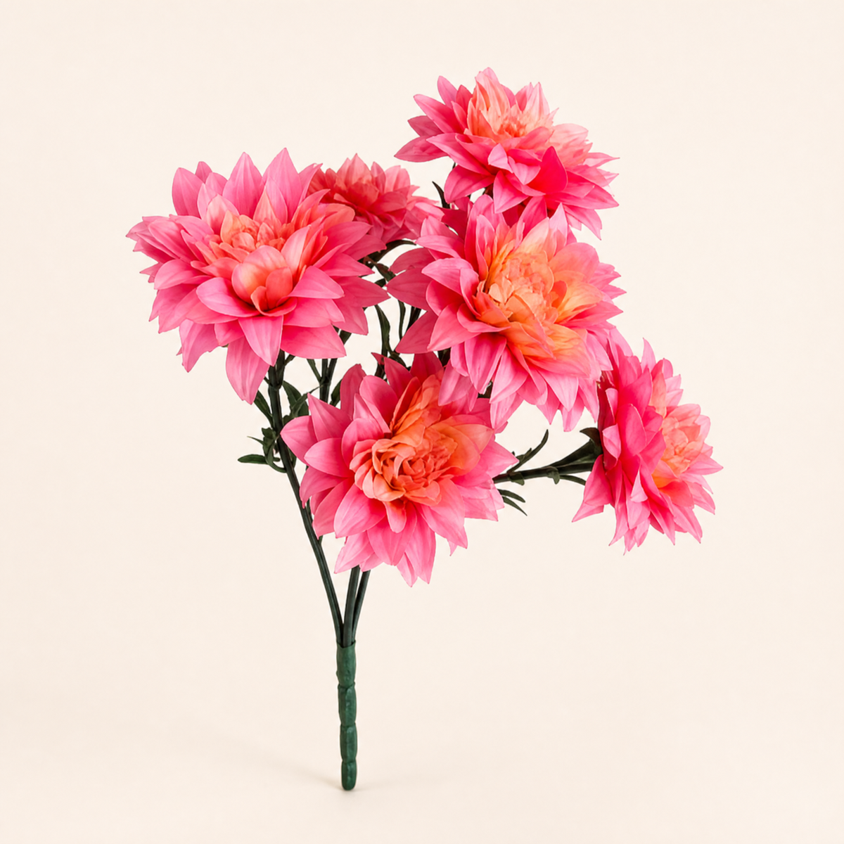 Faux Dahlia Bouquet 7 Heads – Faux Flowers for Wedding Table Centerpiece Home Decor