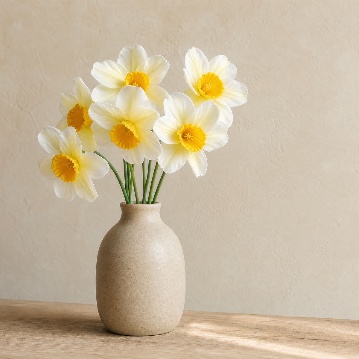 Artificial Daffodil Bouquet – Faux Narcissus Bouquet for Home Wedding Decor