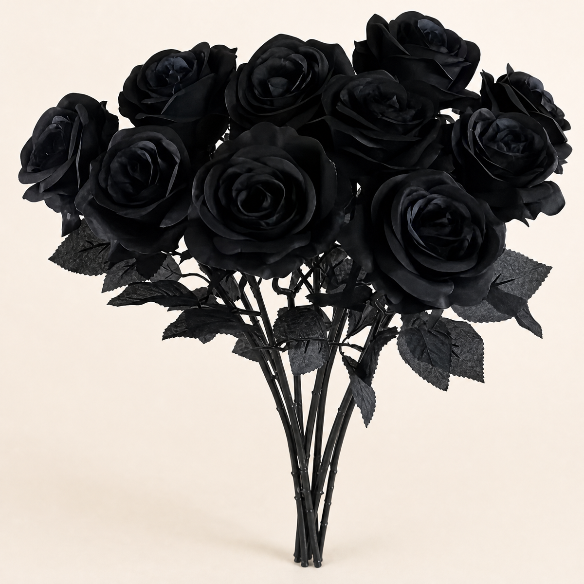 Artificial Black Rose – Silk Artificial Flowers for Gothic Home and Wedding Decor