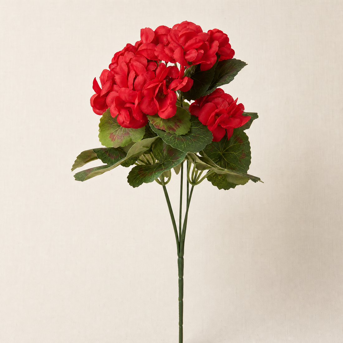 Artificial Begonia Bush – Faux Floral Stem for Home Decor, Wreaths and Wedding Bouquets