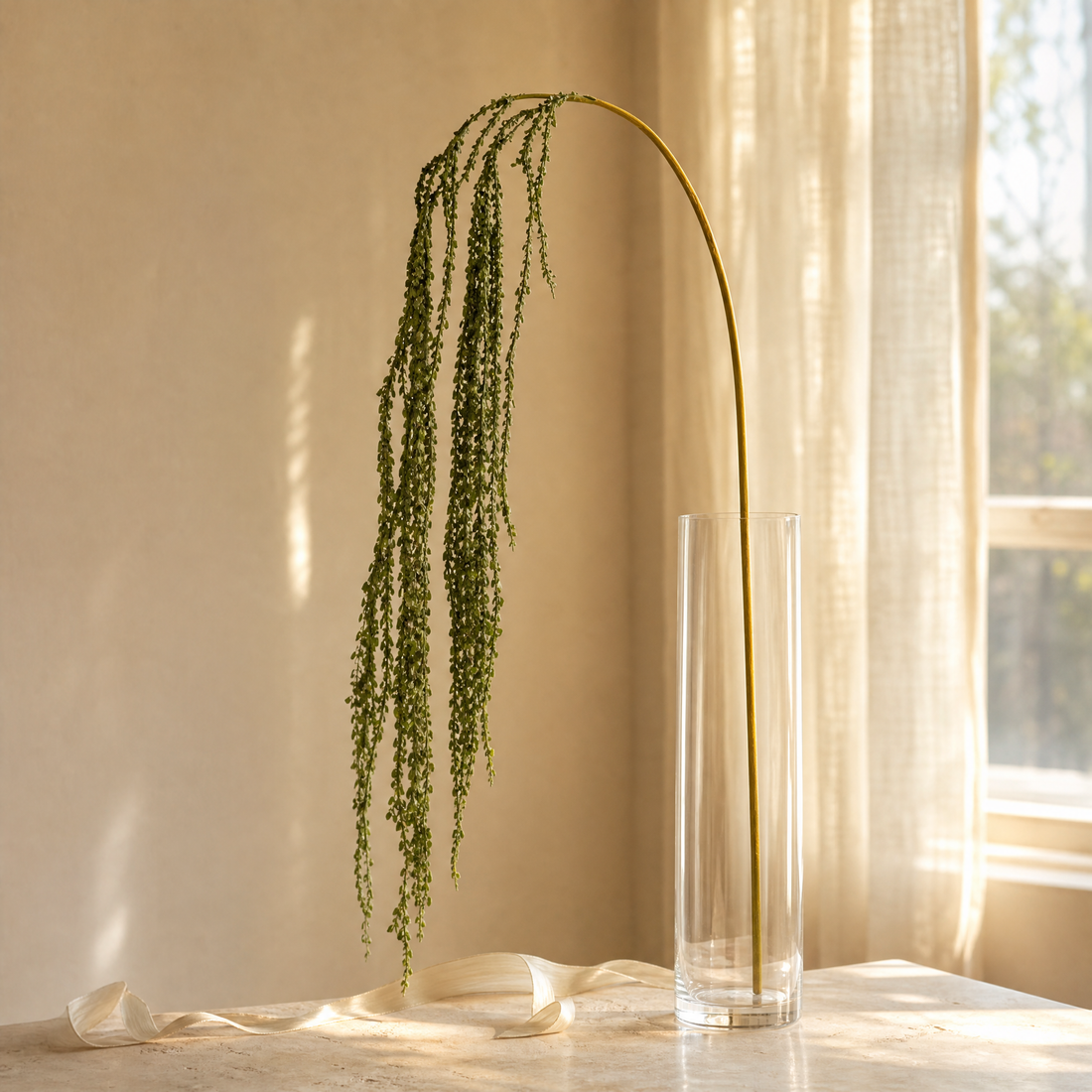 Faux Hanging Amaranthus Stem – Silk Trailing Spray for Wedding Floral Arrangements