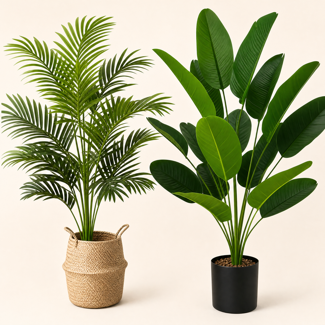 Artificial Palm Tree Set – 82cm Faux Tropical Plants for Living Room Home Decor