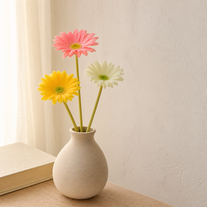 Faux Gerbera Stem – PU Artificial Flower for Home, Wedding and Desk Decor