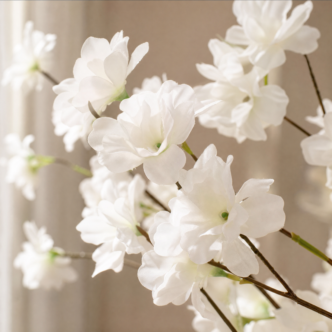 Faux Cherry Blossom Branch – Tall Artificial Sakura Branch for Wedding Home Vase Decor