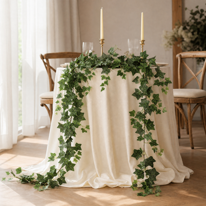 Artificial Ivy Garland Faux Vine – 1.8m Silk Leaf Hanging Plant for Wall Wedding Decor