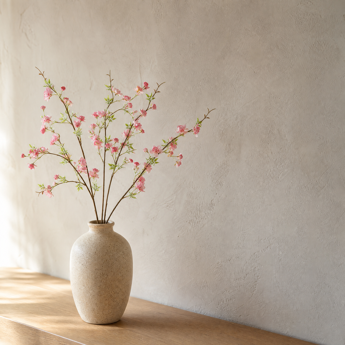 Artificial Plum Blossom Stem – Faux Silk Branch for Living Room Vase Arrangement