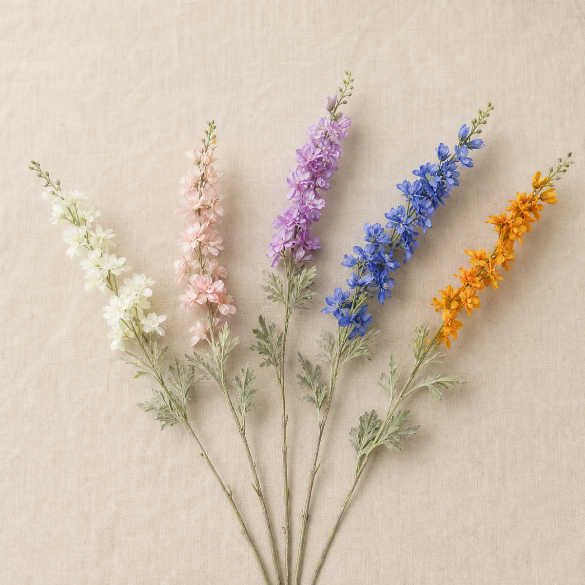 Faux Delphinium Stem – Tall Artificial Flower Branch for Vase Home Decor