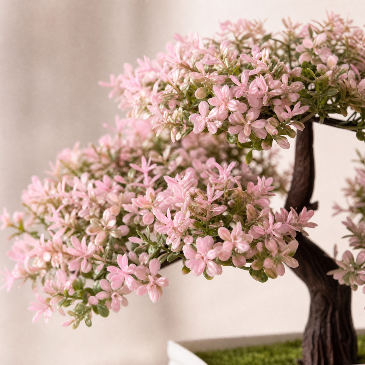 Artificial Bonsai Tree – Faux Flowering Plant Home Office Desk Decor Gift