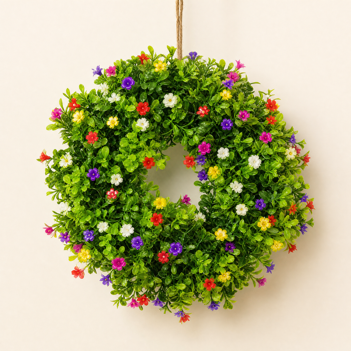 Artificial Eucalyptus Wreath – Faux Greenery Front Door Wall Spring Decor