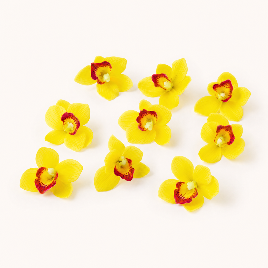Silk Orchid Flower Heads – Faux Floral Stems for Wedding Bouquet and Home Decor