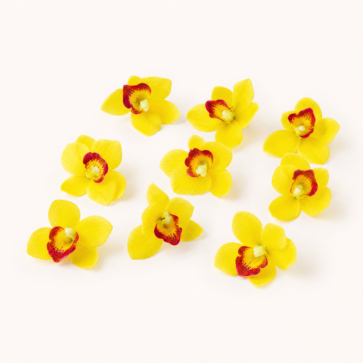 Silk Orchid Flower Heads – Faux Floral Stems for Wedding Bouquet and Home Decor