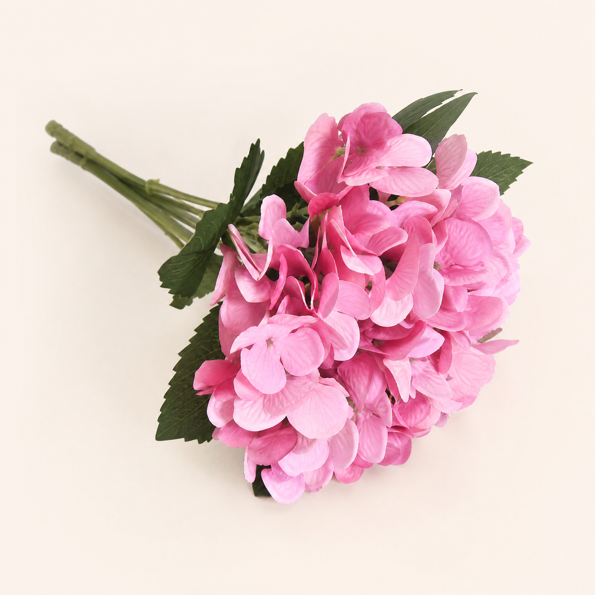 Silk Hydrangea Bouquet – Faux Floral Arrangement for Wedding Home Decor Table