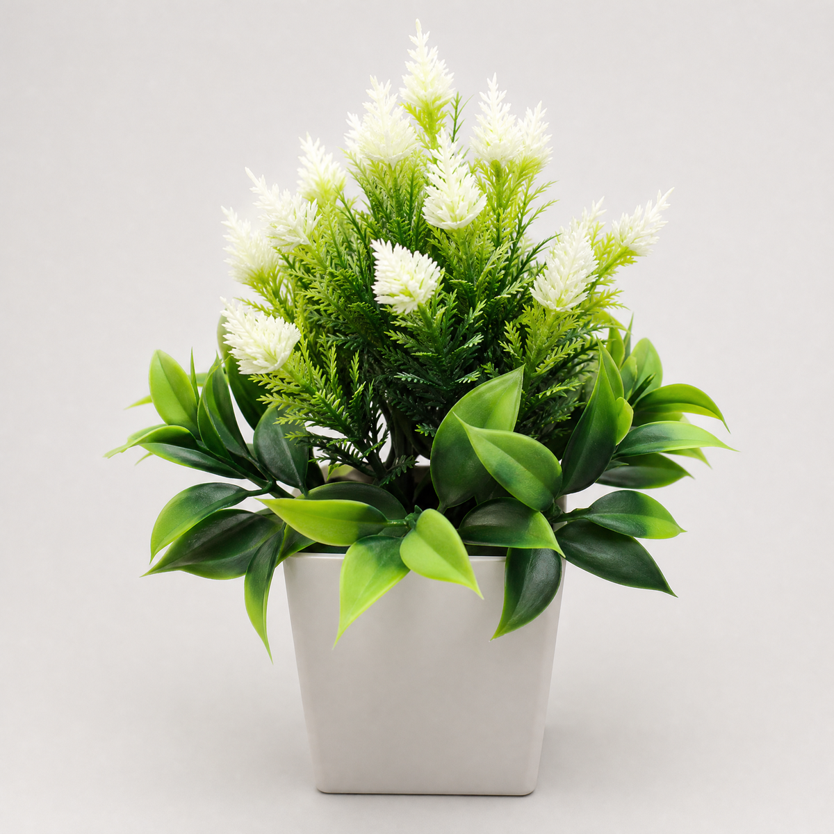Faux Potted Bonsai Plant – Silk Flower Arrangement for Desk, Shelf, Home Decor