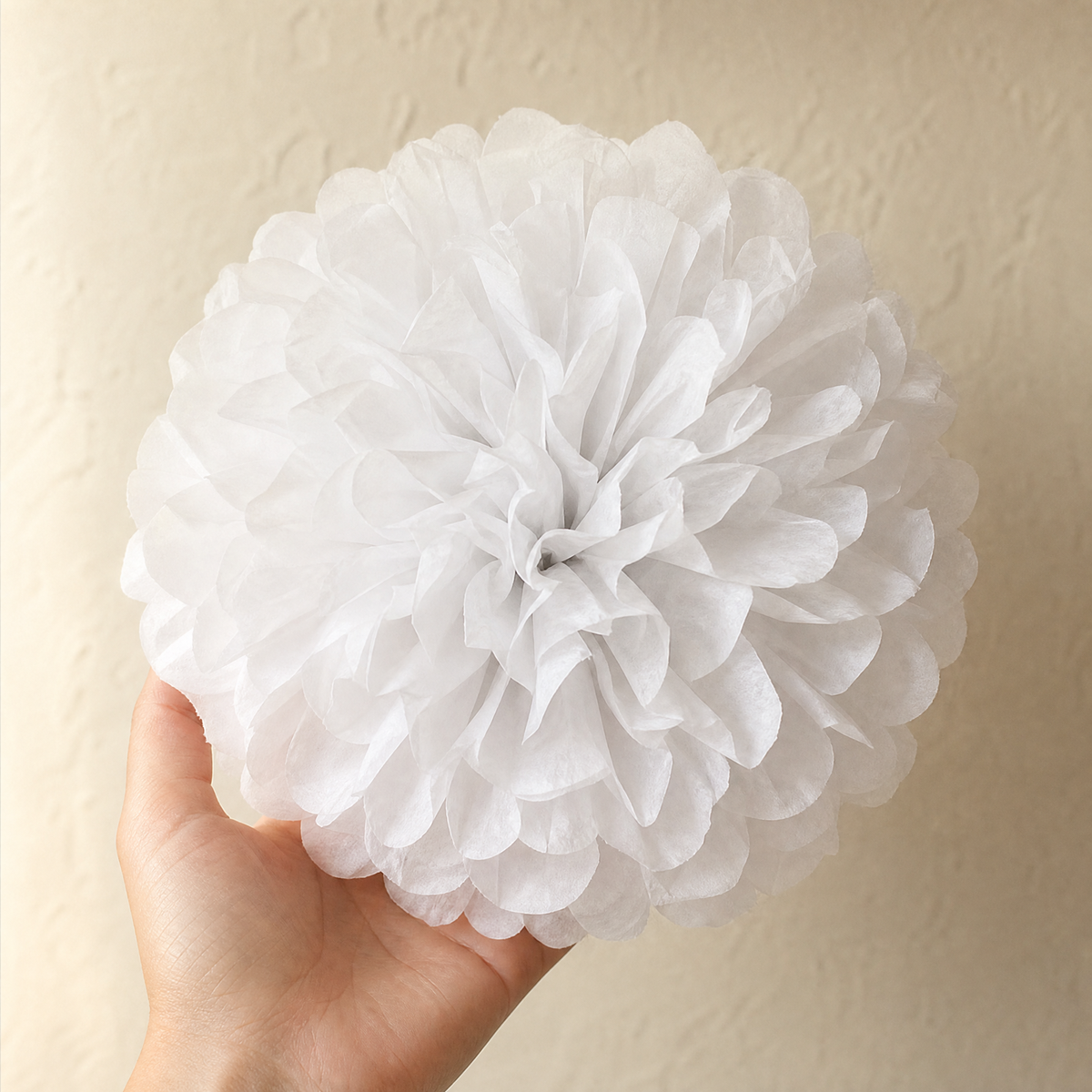 Paper Pom Poms 5 Pack – 4 to 12 Inch Wedding Birthday Party Hanging Decor