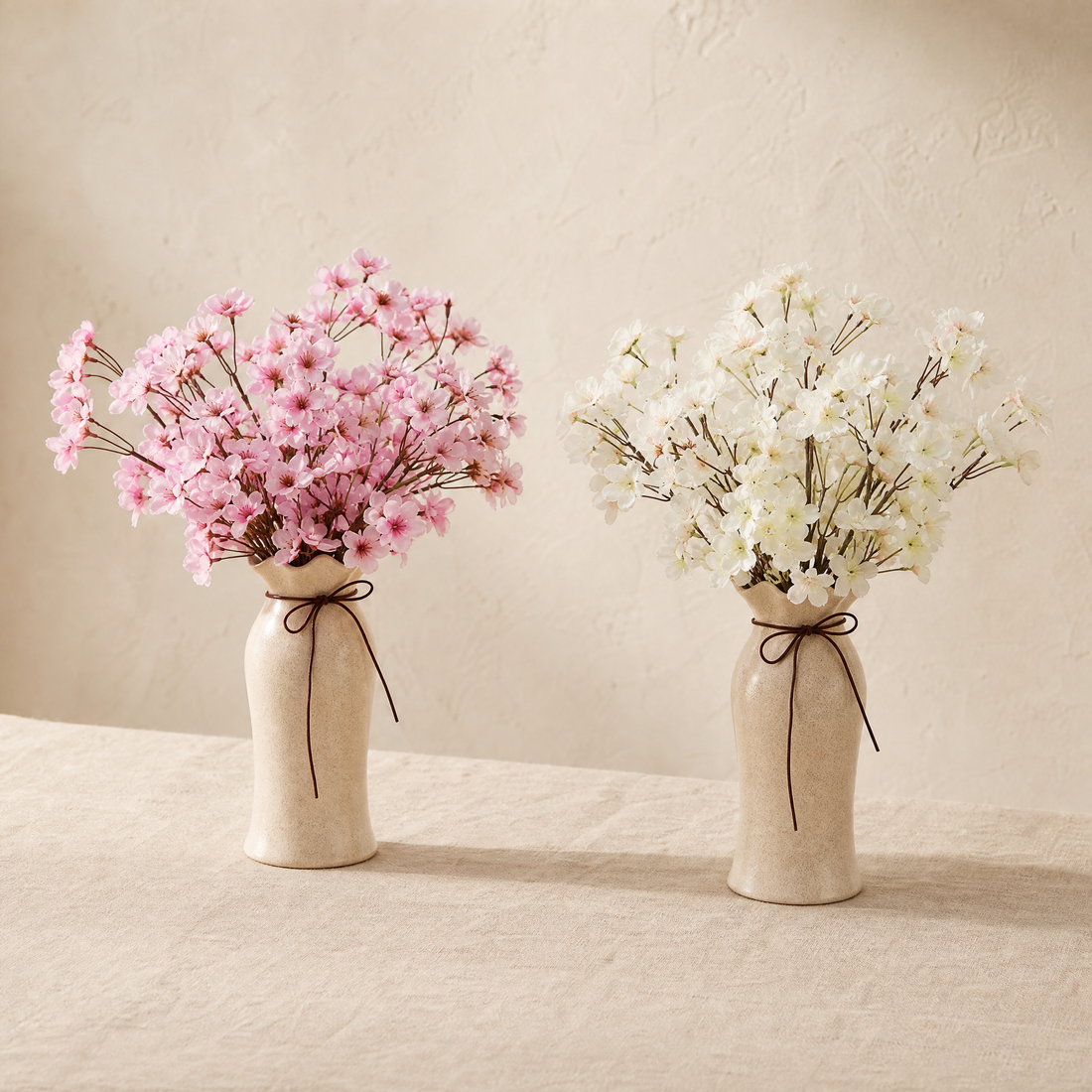Faux Cherry Blossom Stem – Silk Plum Branch for Home Decor, Vase, Wedding Florals
