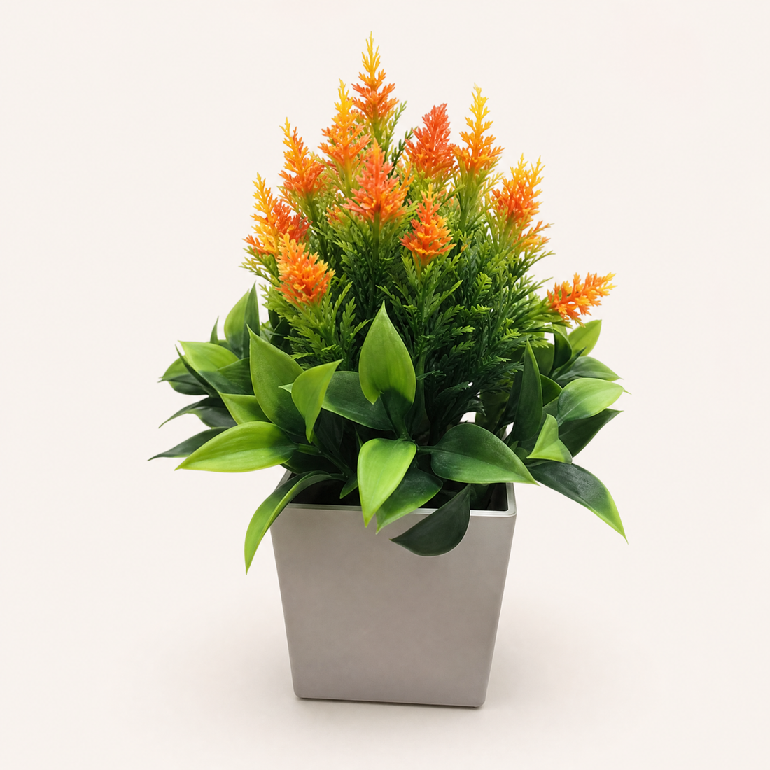 Faux Potted Bonsai Plant – Silk Flower Arrangement for Desk, Shelf, Home Decor