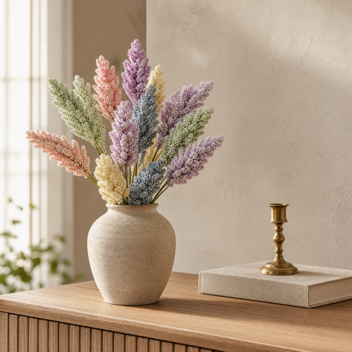 Artificial Lavender Stems 60-120pcs – Faux Floral Bunch for Home and Wedding Decor
