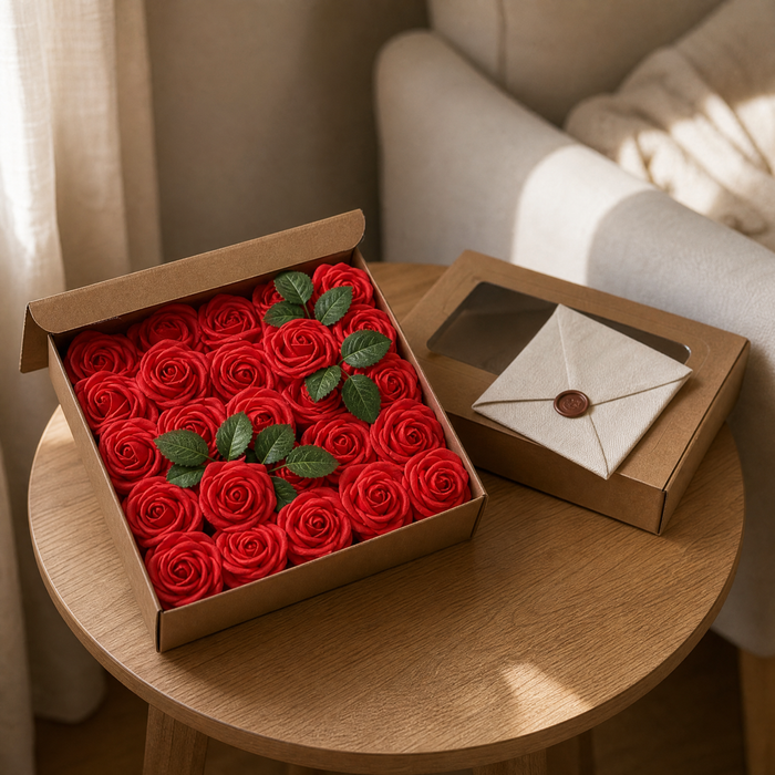 Artificial Foam Roses – Bulk Wedding Bouquet Centerpiece Valentine Gift Decoration