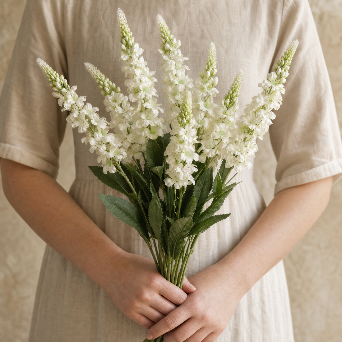 Artificial Delphinium Flower – Faux Silk Flower for Home Vase Wedding Arrangement