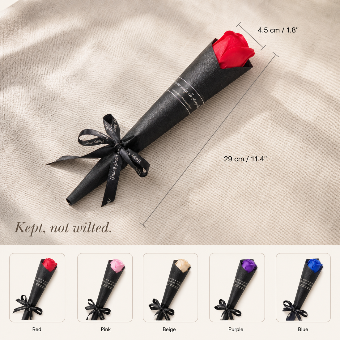 Rose Bouquet Faux Flower – Valentine Mother Teacher Gift