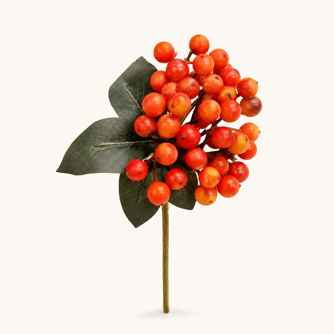 Faux Berry Stem Bunch – Artificial Fruit Pick for Wreaths and Holiday Decor
