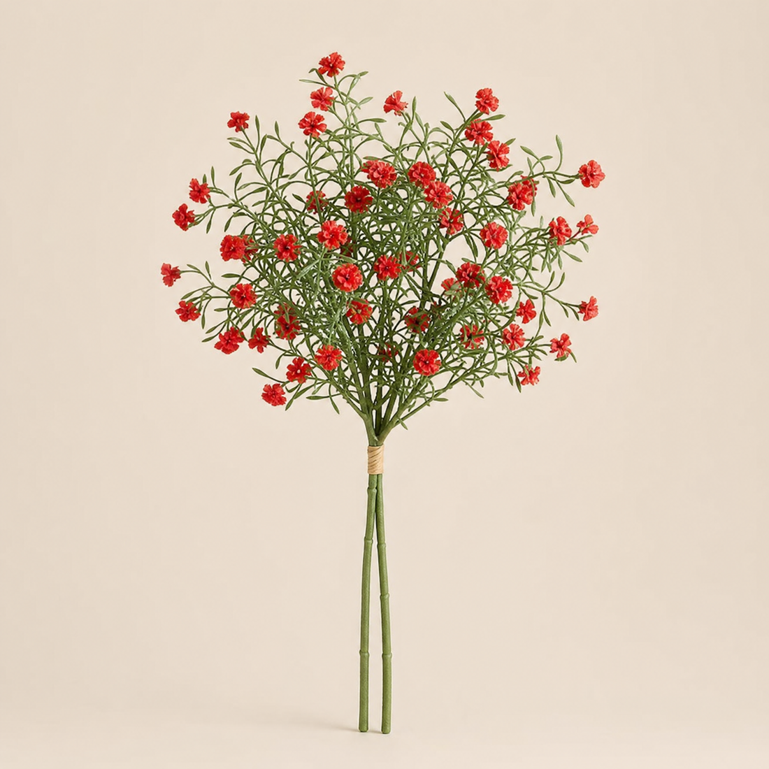 Faux Plum Blossom Stem – Artificial Wildflower Spray for Home and Wedding Decor