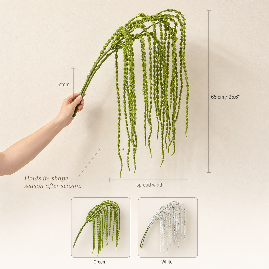 Artificial Weeping Willow Branch – Faux Trailing Stem Wedding Table Decor