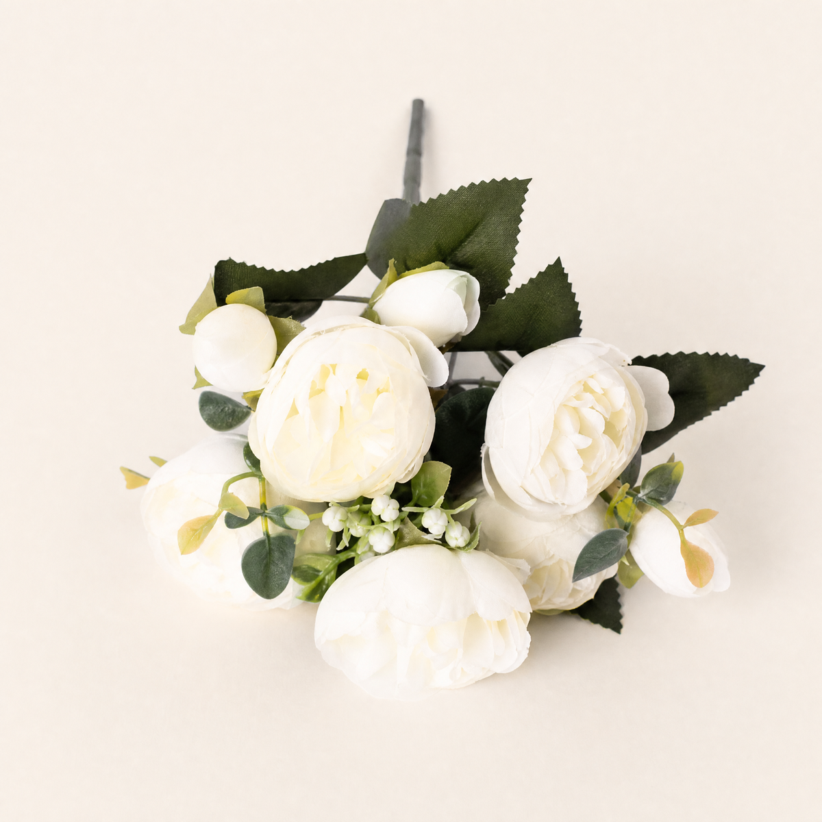 Silk Peony Bouquet – Faux Floral Arrangement for Home Vase Wedding Decor