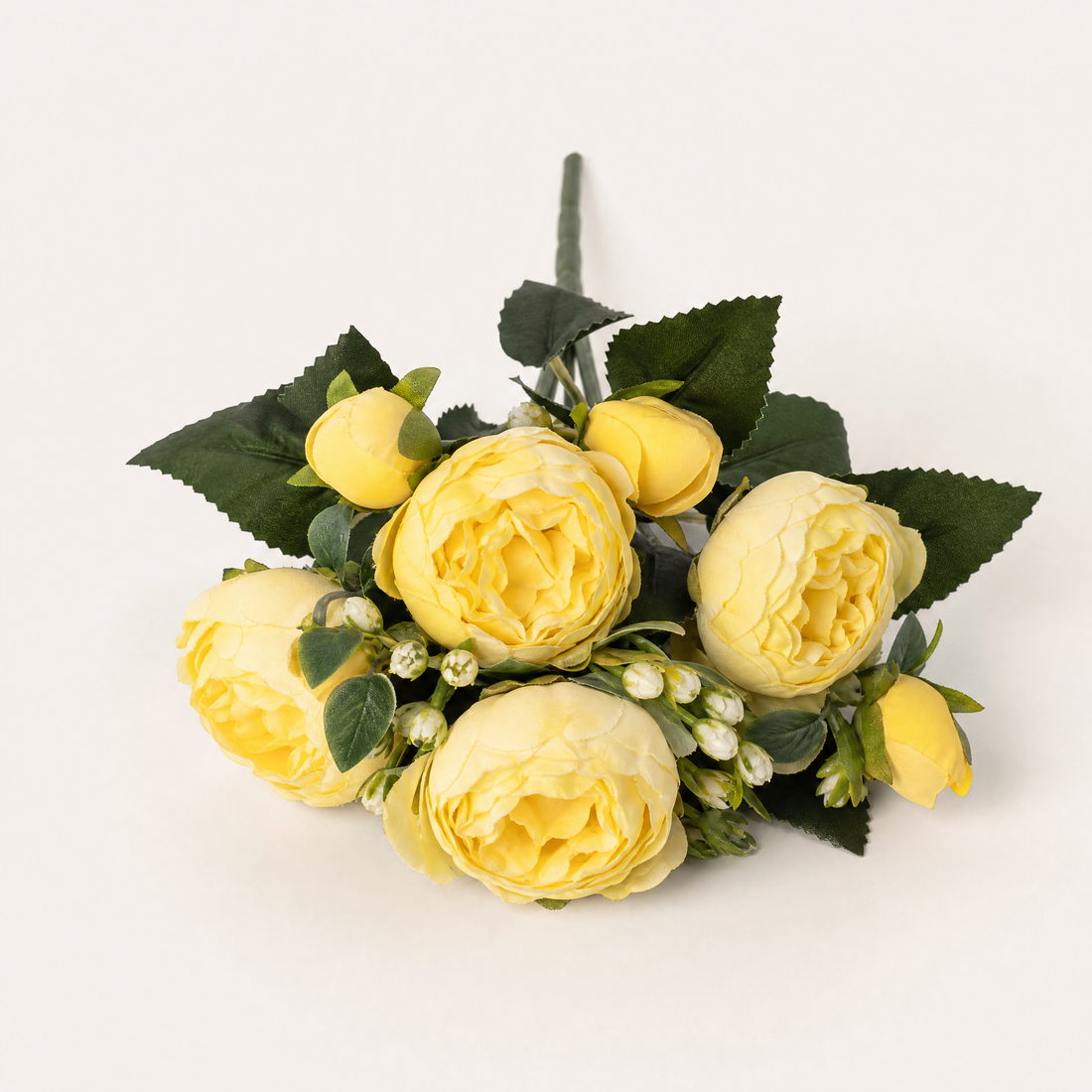 Silk Peony Bouquet – Faux Floral Arrangement for Home Vase Wedding Decor