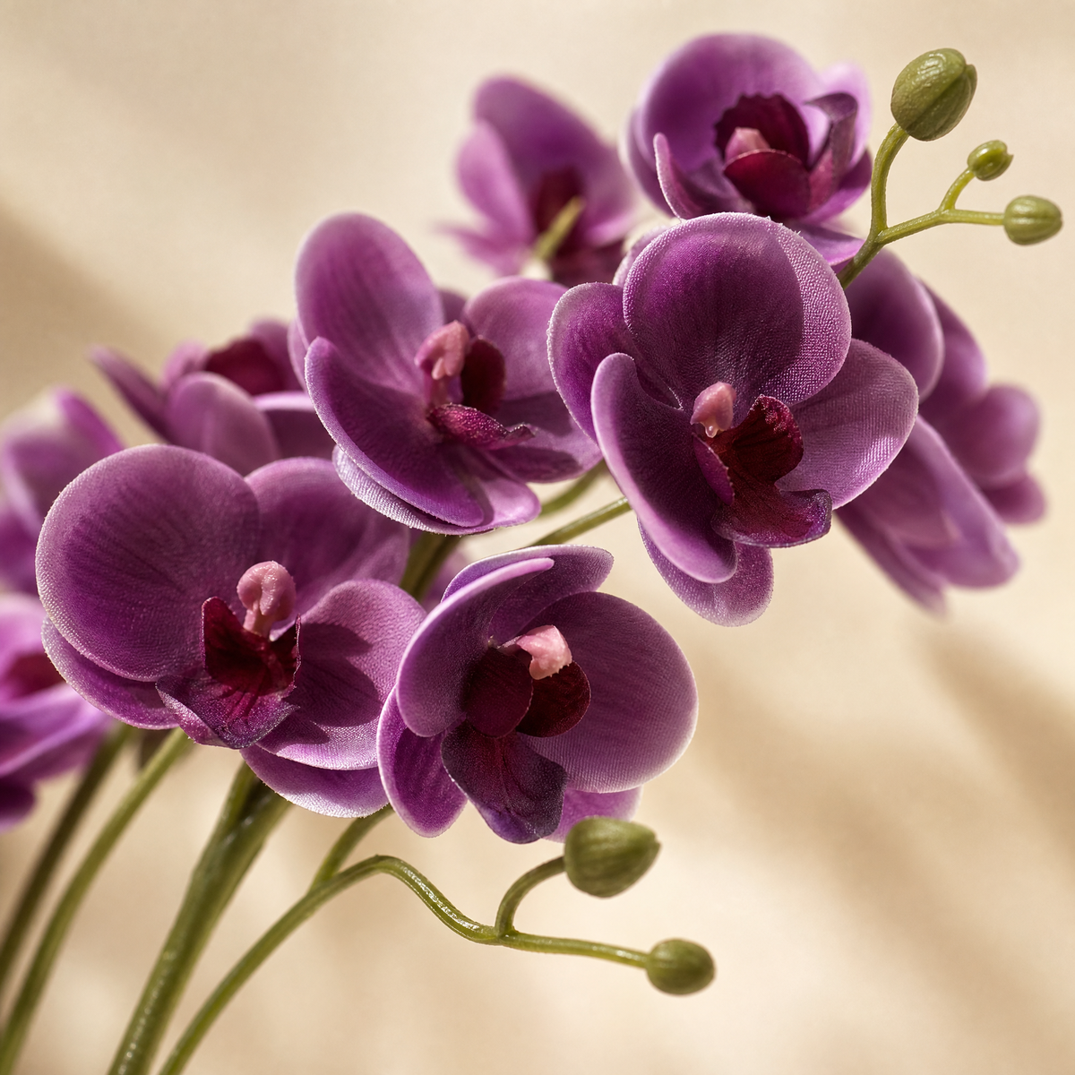 Phalaenopsis Orchid Stem – 21 Heads Faux Floral Arrangement Home Decor
