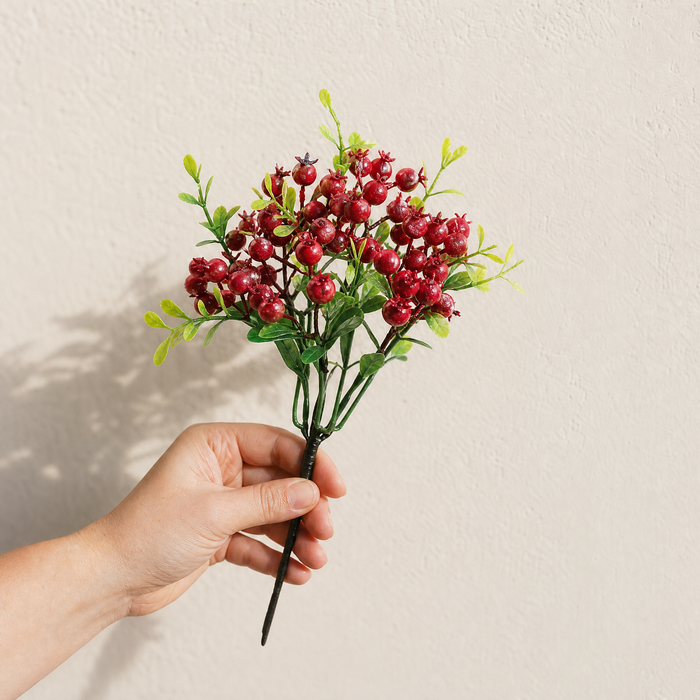 Faux Berry Stem – Artificial Fruit Branch for Vase, Wedding and Home Table Decor