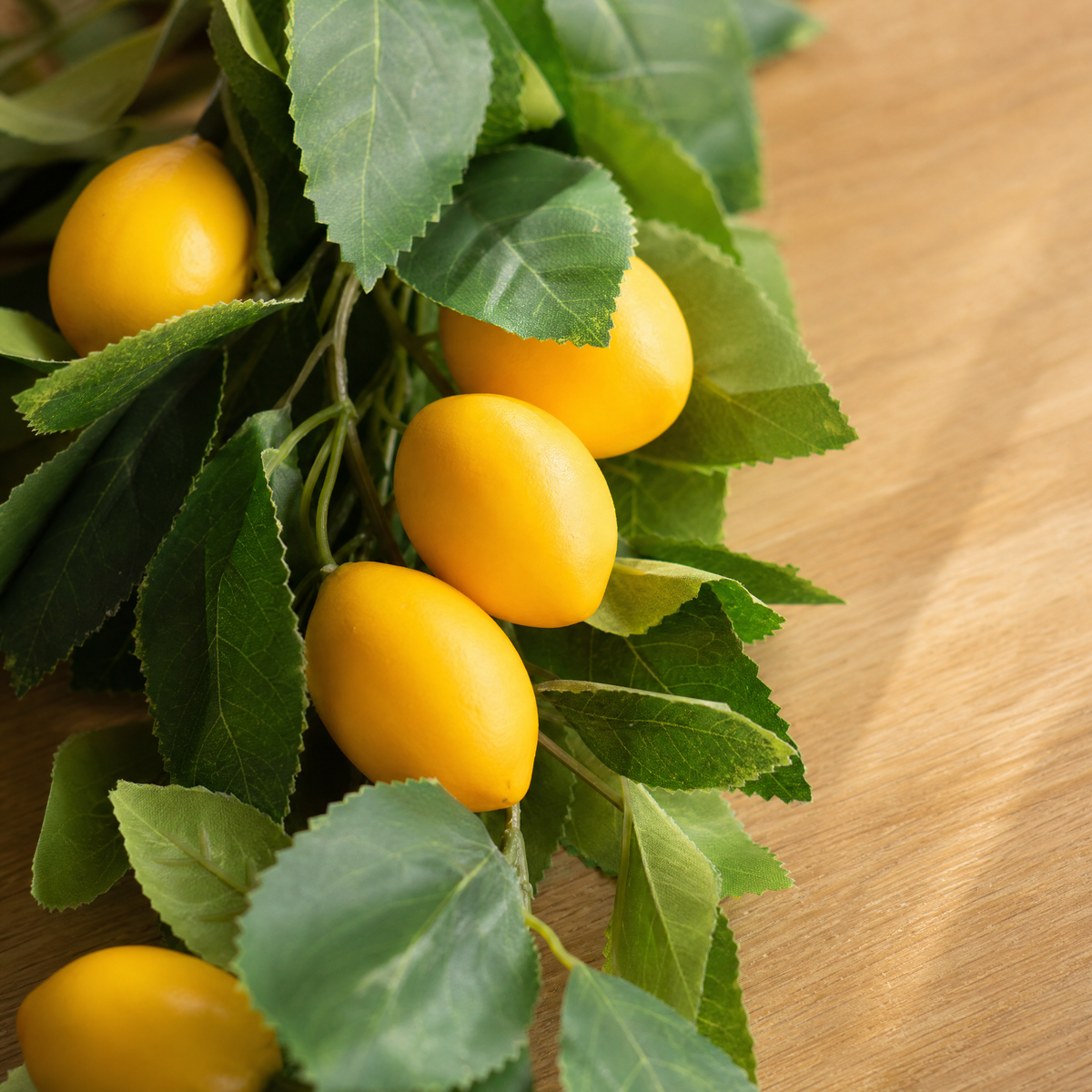 Faux Lemon Garland – Artificial Fruit Vine for Table, Door and Wall Decor