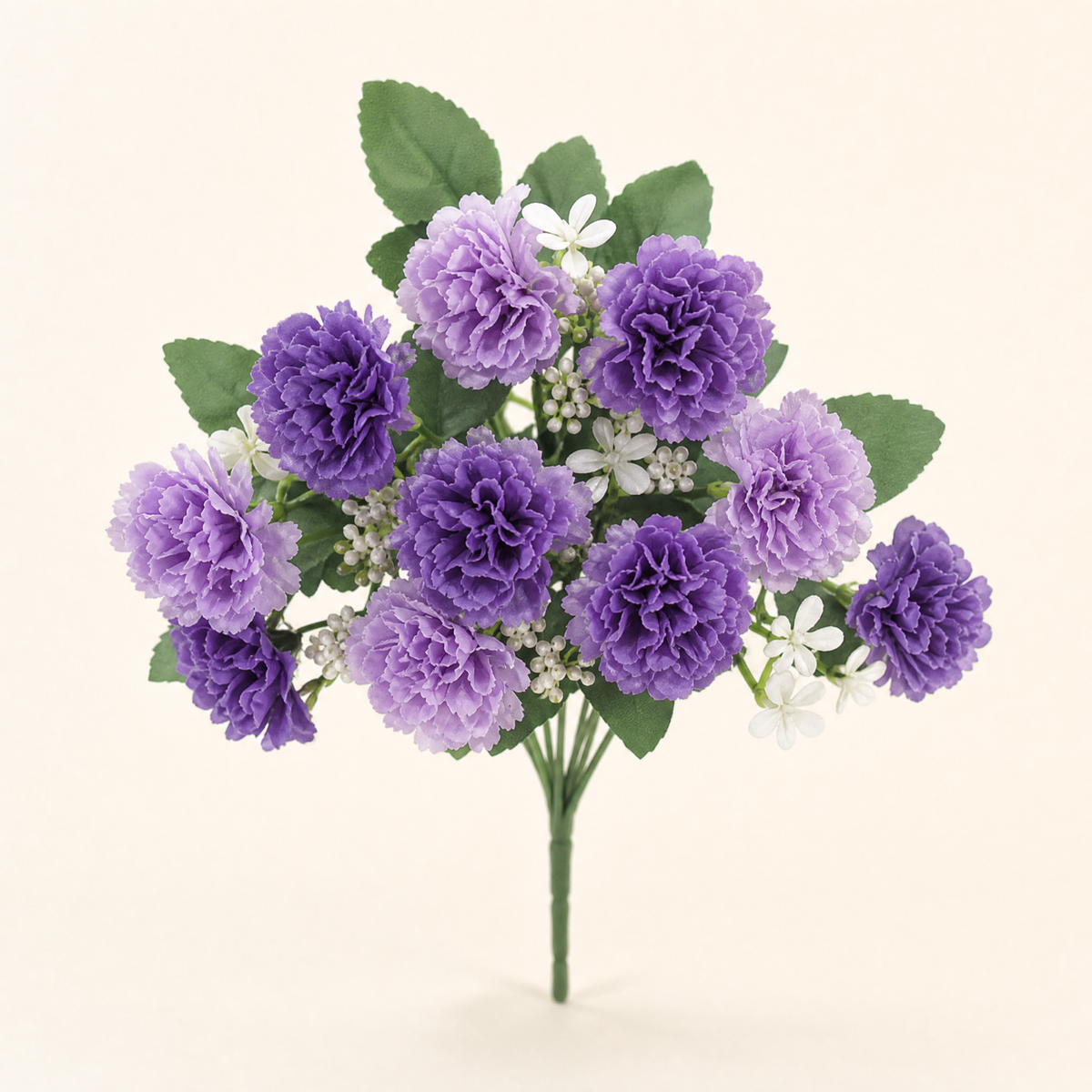 Faux Carnation Bouquet – 15 Heads Silk Stems Home Decor Wedding Table Arrangement