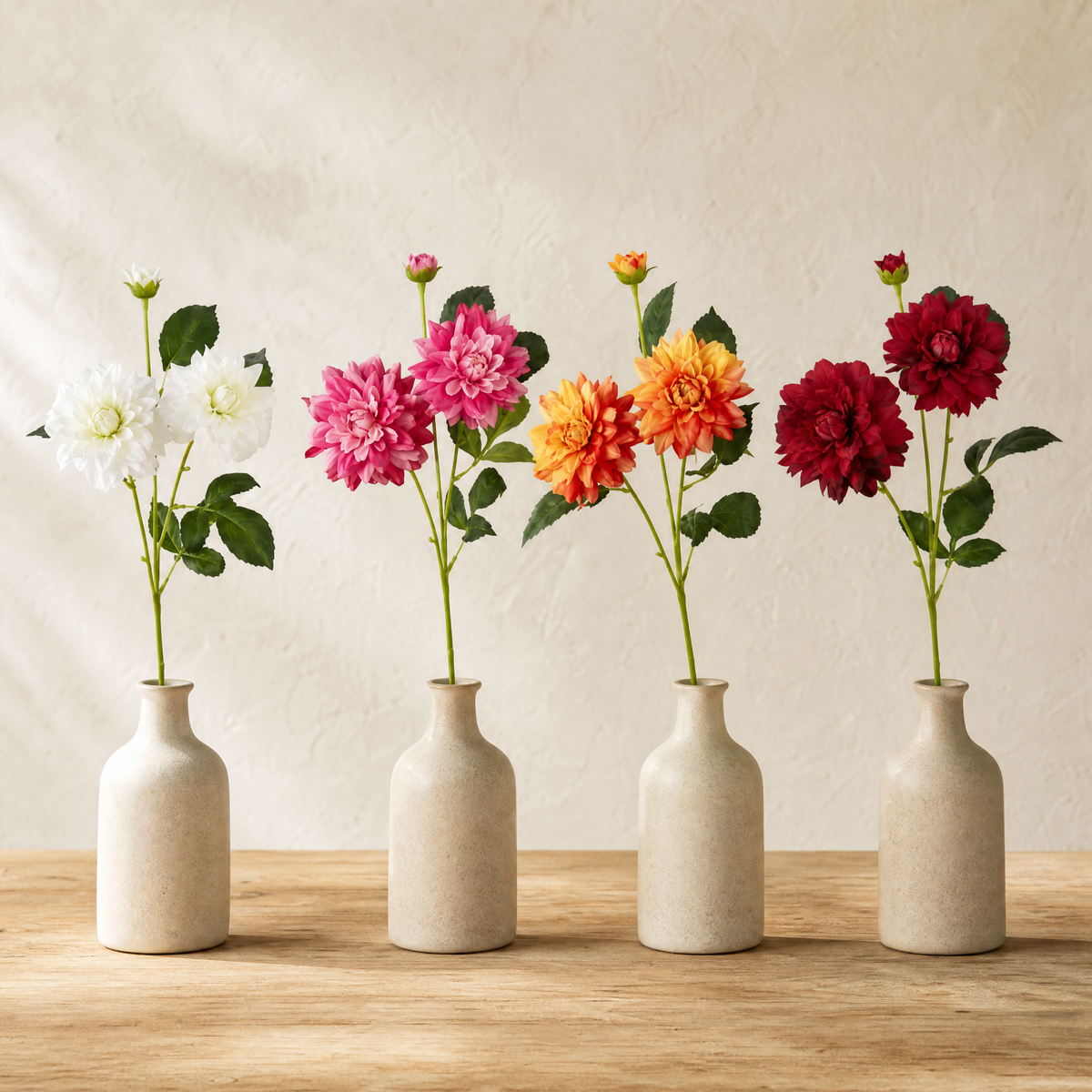 Artificial Dahlia Stem – Silk Faux Flower for Home Decor Wedding Arrangements 76cm