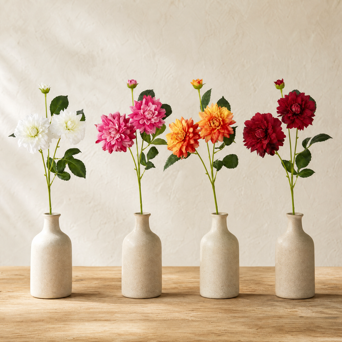 Artificial Dahlia Stem – Silk Faux Flower for Home Decor Wedding Arrangements 76cm