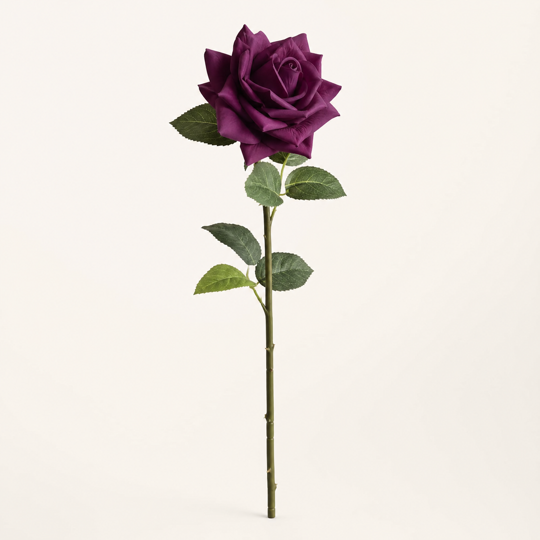 Faux Rose Stems Set of 5 – Real Touch Silk, Bridal Bouquet, Home Floral Decor