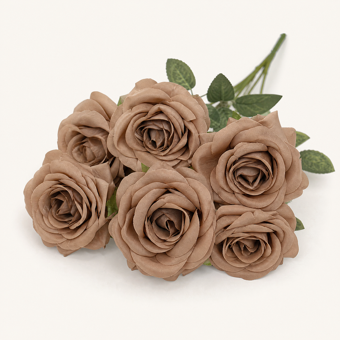 Faux Rose Bunch 10 Stems – Silk Wedding Flowers Vintage Tones Room Decor