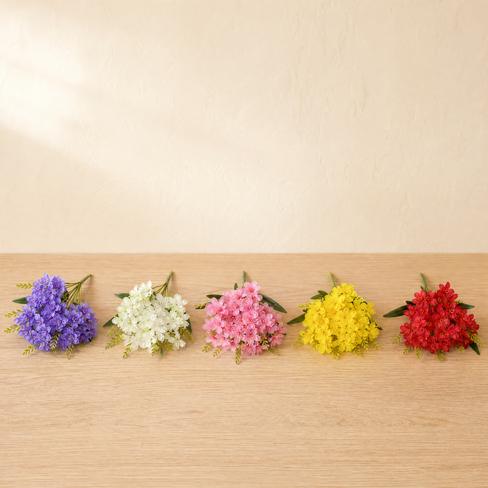 Silk Freesia Flower Stems – Faux Floral Bouquet for Wedding Table and Home Decor Display