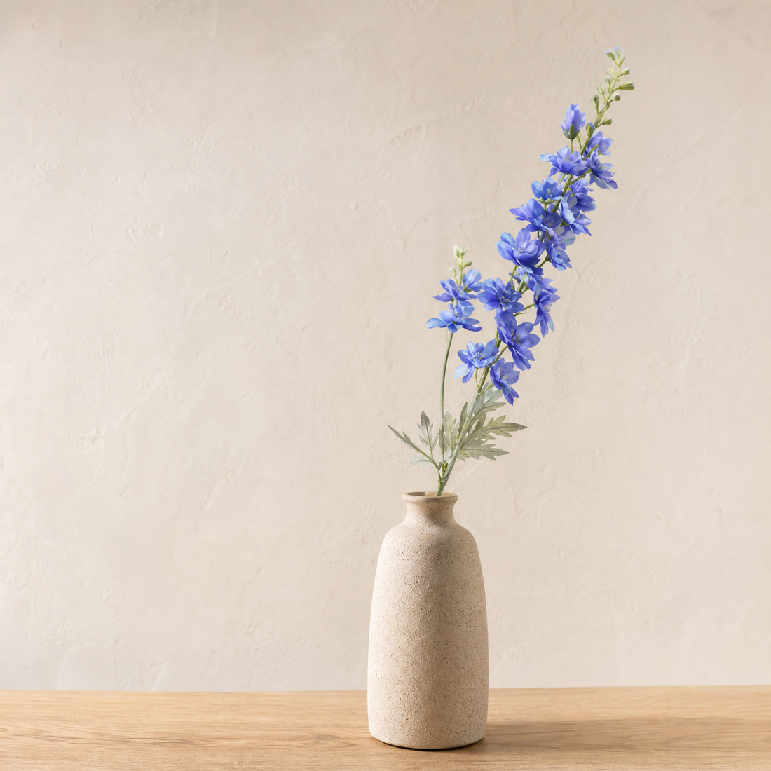 Faux Delphinium Stem – Tall Artificial Flower Branch for Vase Home Decor