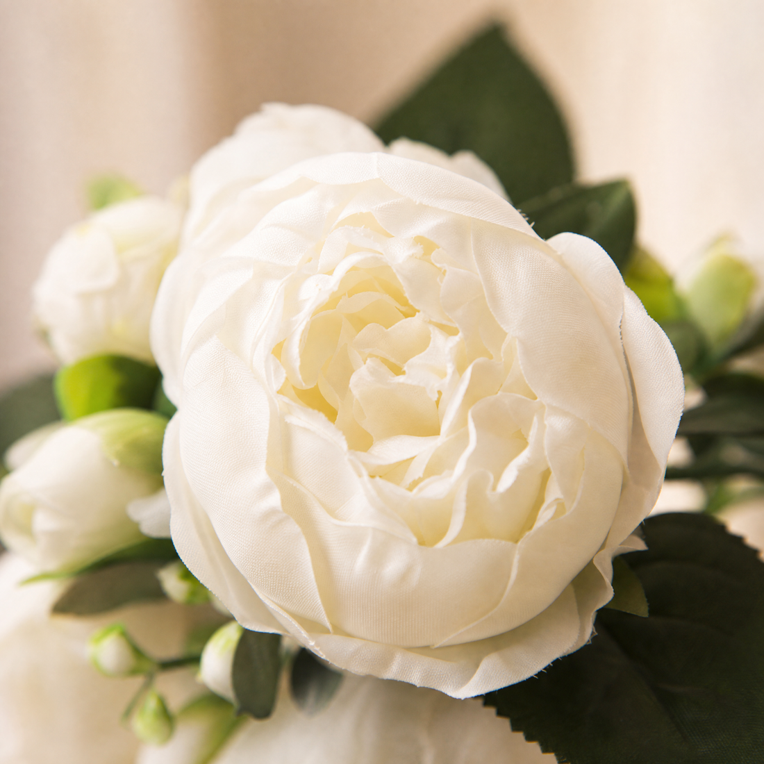 Silk Peony Bouquet – Faux Floral Arrangement for Home Vase Wedding Decor