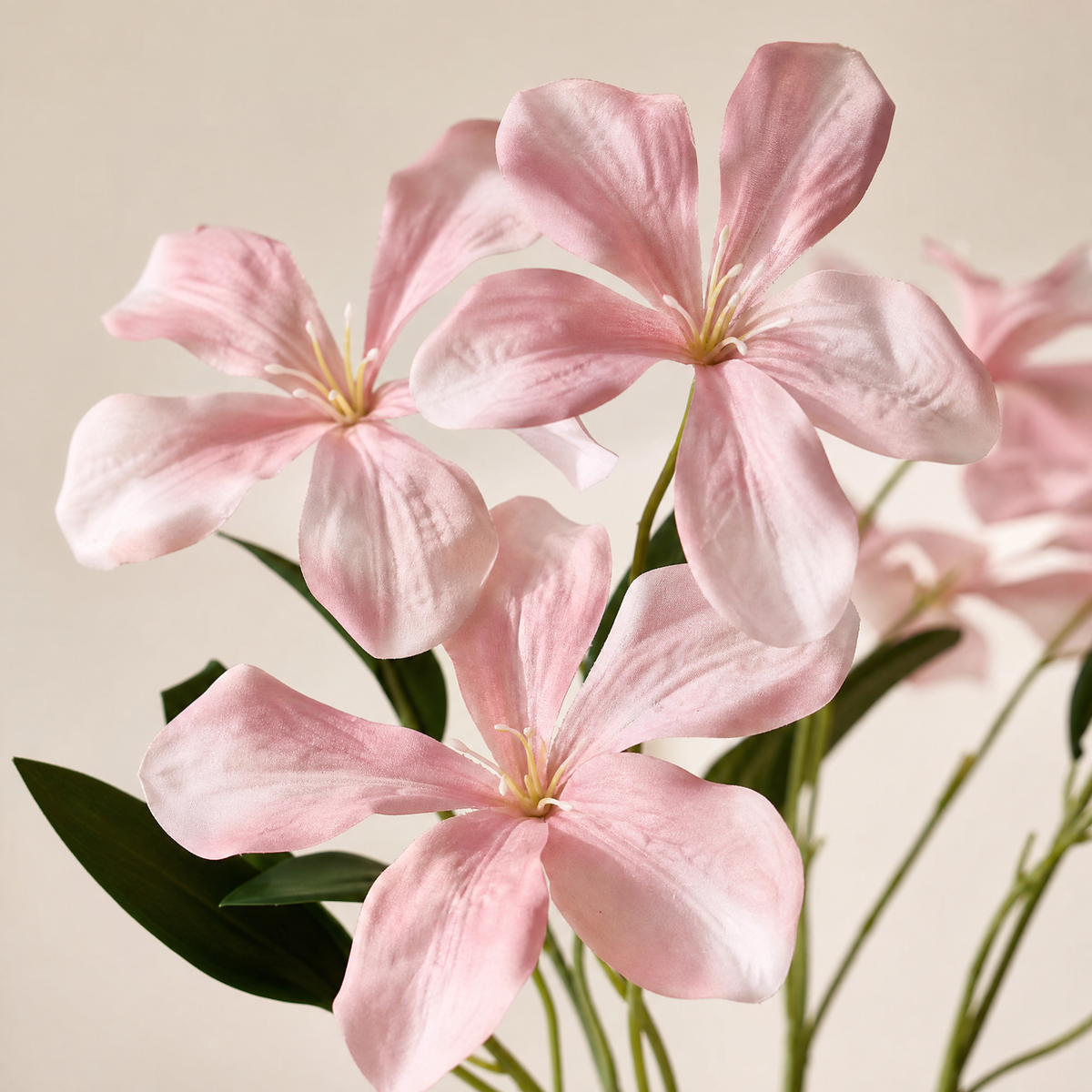 Silk Flame Orchid Stem – Faux Floral Branch for Home, Wedding and Table Decor