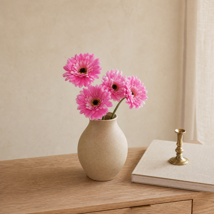 Artificial Gerbera Daisy Bouquet – Silk Flower Heads for Wedding Home Garden Decor