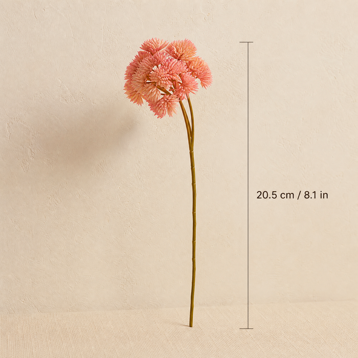 Faux Mimosa Stem – PU Cone Flower Pick for Home Decor and Floral Arrangements