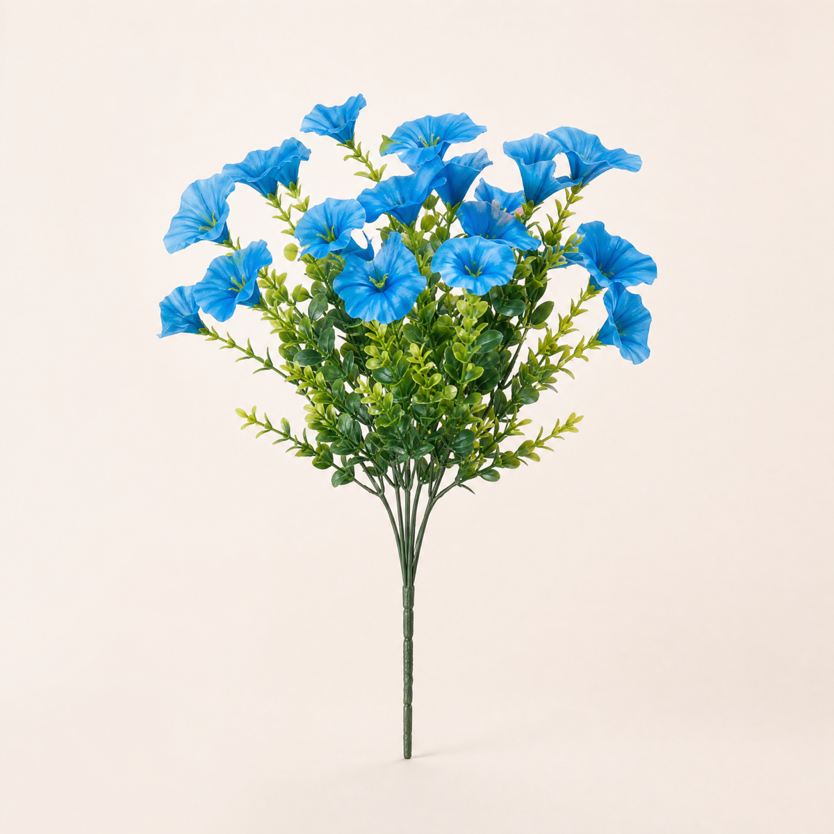 Silk Morning Glory Stem – Faux Floral Bush UV Resistant Indoor Outdoor Garden Decor